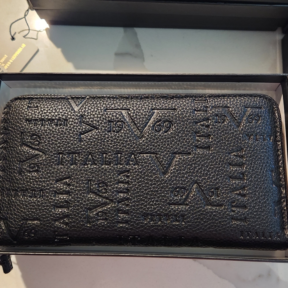 ITALIA BY VERSACE 1969 🖤 Candela Wallet - Black/Silver 💯 - Picture 3 of 3